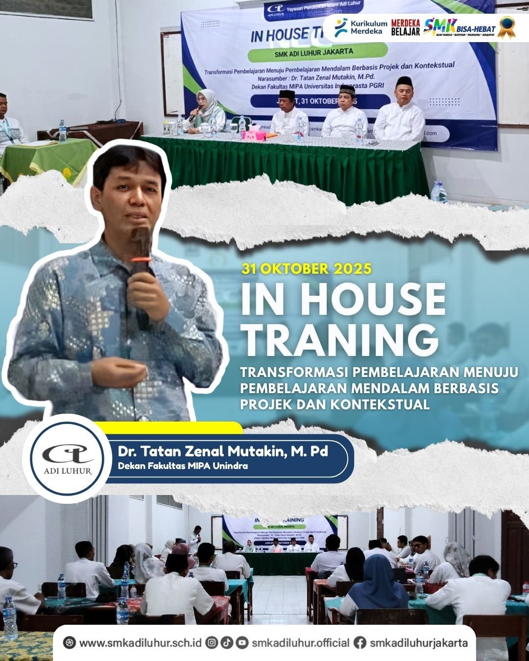 Tingkatkan Kompetensi Profesional, SMK Adi Luhur Gelar In House Training (IHT) Kurikulum Merdeka